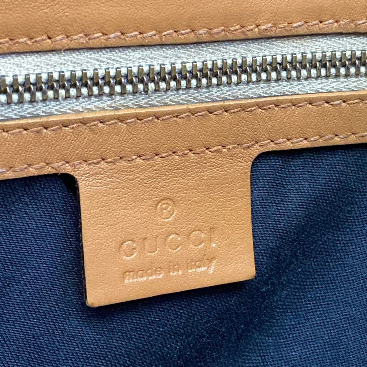 Gucci Shoulder Bag Horsebit Navy Leather — view 8