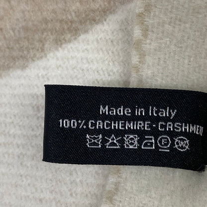 Chanel Scarf Beige Ivory CC Logo Cashmere — view 3