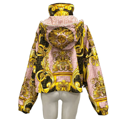Fendi Jacket Pink White Multi XS — view 2
