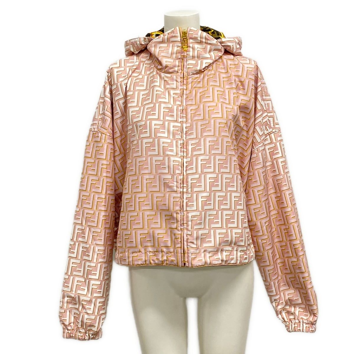 Fendi Jacket Pink White Multi XS — view 3