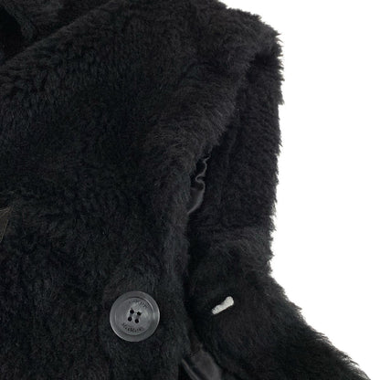 Max Mara Poncho SM New Ababo Teddy Bear Cape Black Winter Wool Alpaca — view 7