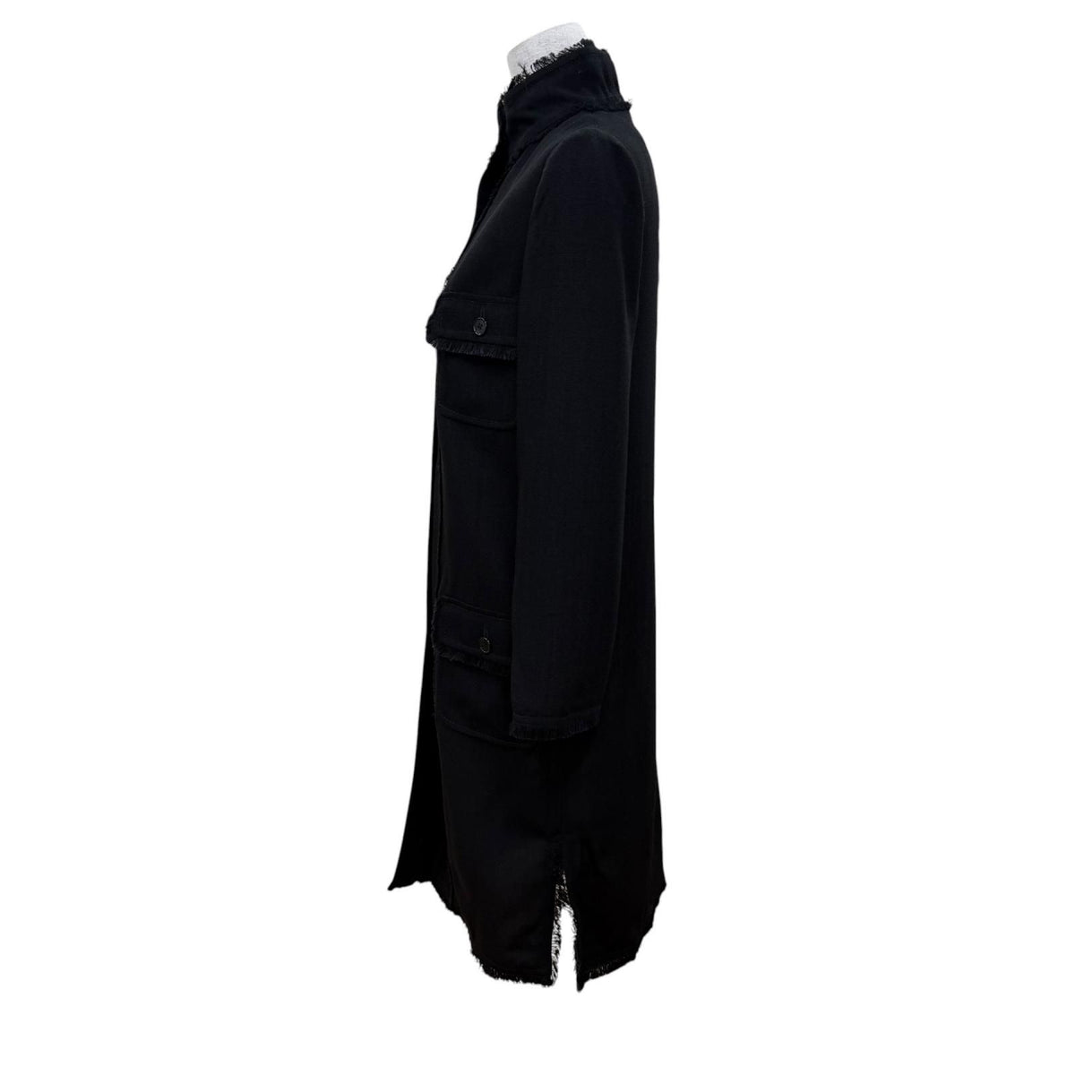 Dolce & Gabbana Long Length Stand Collar Coat Black Garment Included 36 — view 3
