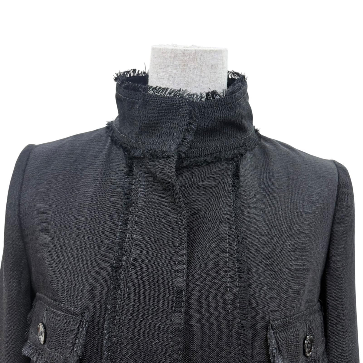 Dolce & Gabbana Long Length Stand Collar Coat Black Garment Included 36 — view 2
