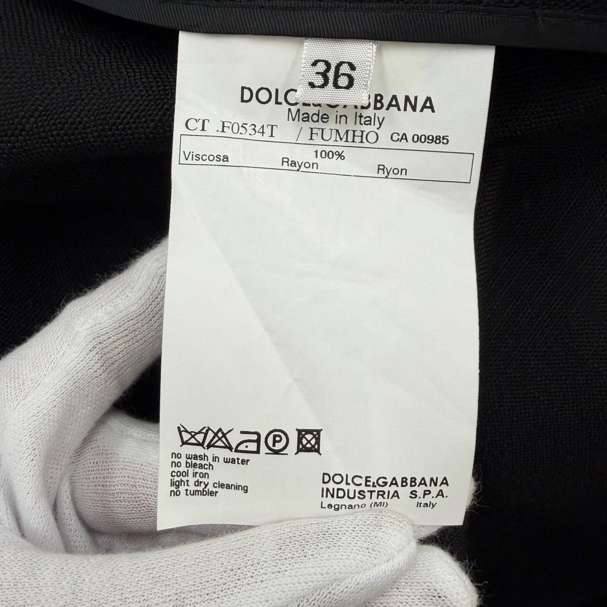 Dolce & Gabbana Long Length Stand Collar Coat Black Garment Included 36 — view 8