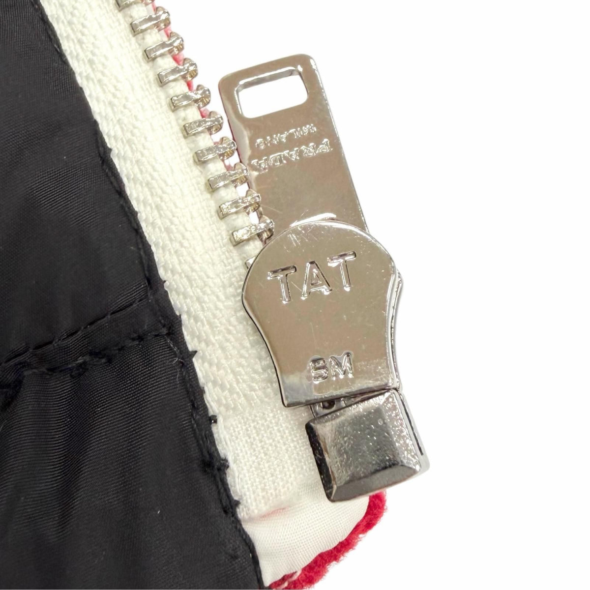 Prada Wool Cashmere Nordic Pattern Logo Hooded Down Jacket White IT 36 — view 7