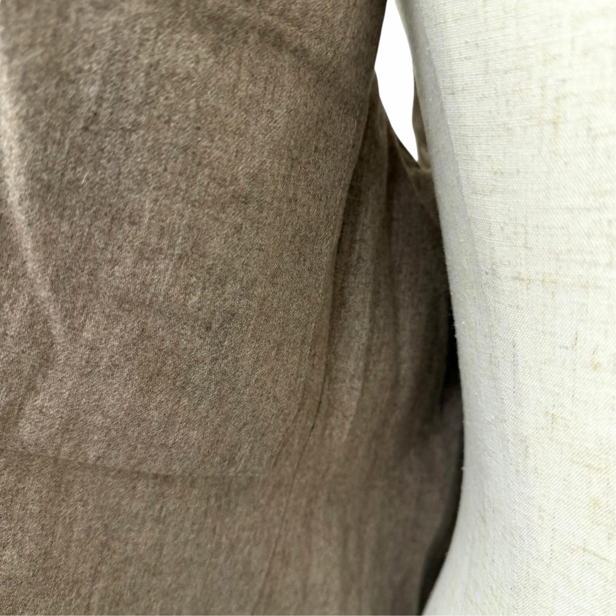 Brunello Cucinelli Wool Cotton Snap Button Down Vest Gilet White Brown 48 — view 5