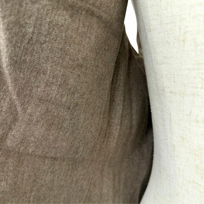 Brunello Cucinelli Wool Cotton Snap Button Down Vest Gilet White Brown 48 — view 5