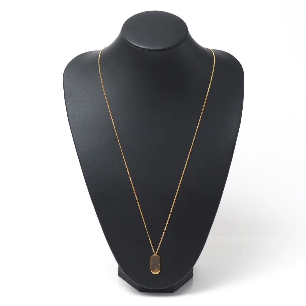 Saint Laurent Necklace Logo Plate Longnecklace — view 2