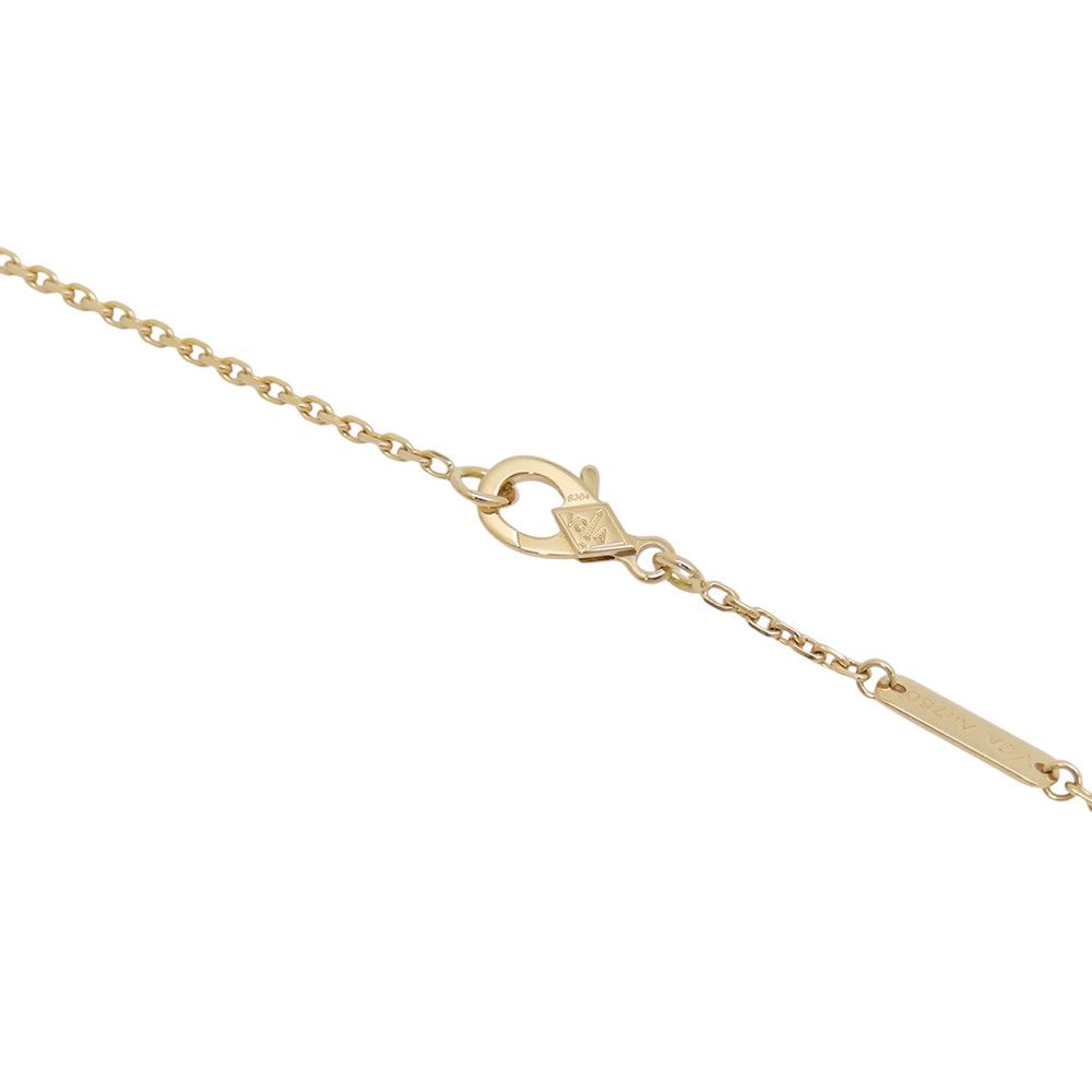 Van Cleef & Arpels Necklace Vintage Alhambra Pendant Guilloche 18k Yellow Gold — view 4