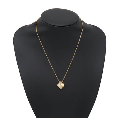 Van Cleef & Arpels Necklace Vintage Alhambra Pendant Guilloche 18k Yellow Gold — view 3