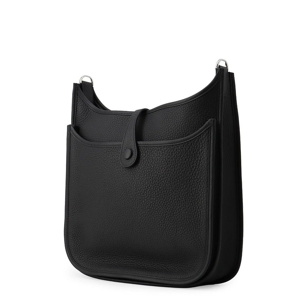 Hermes Shoulder Bag Evelyne 3 PM Black Silver Taurillon Clemence — view 2