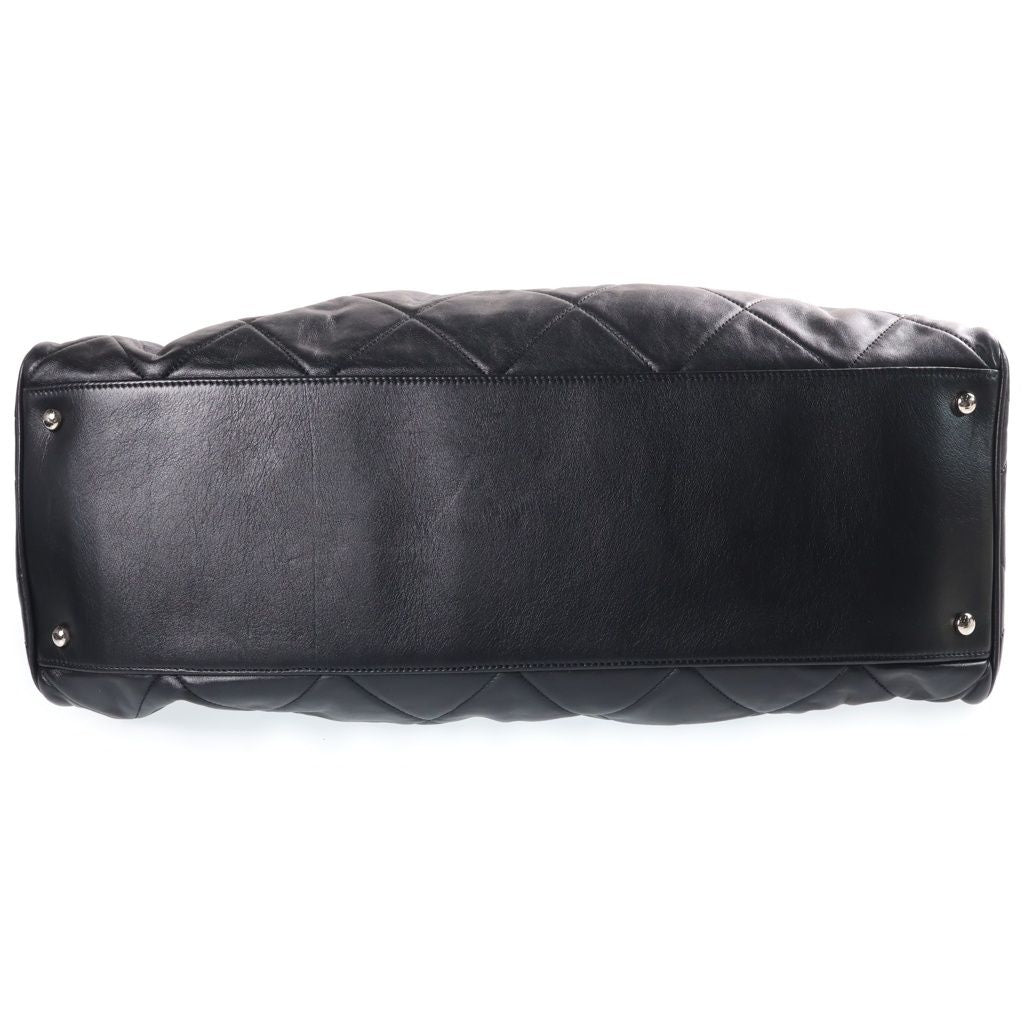 Chanel Paris London Door Latch Tote Bag Lambskin Black Silver 12 — view 4