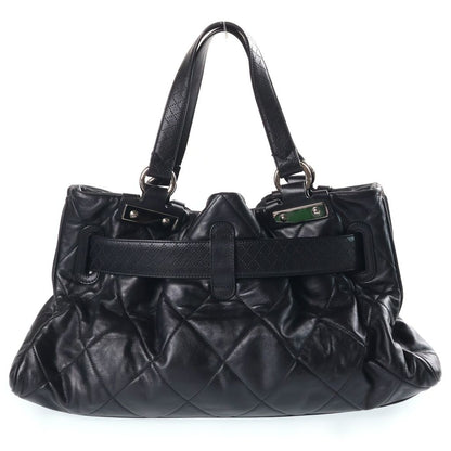 Chanel Paris London Door Latch Tote Bag Lambskin Black Silver 12 — view 2