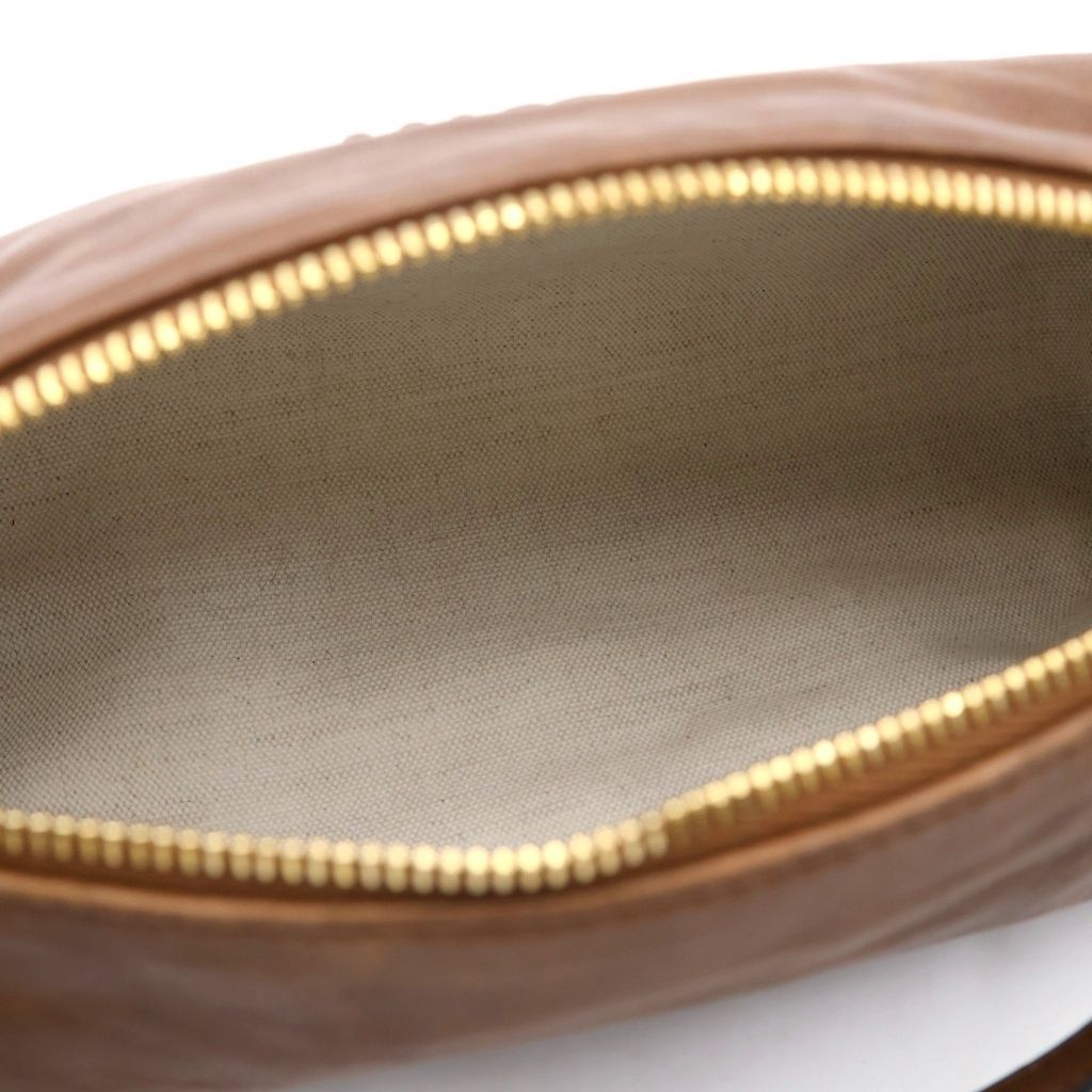 Miu Miu Nappa Leather Pouch Brown — view 7