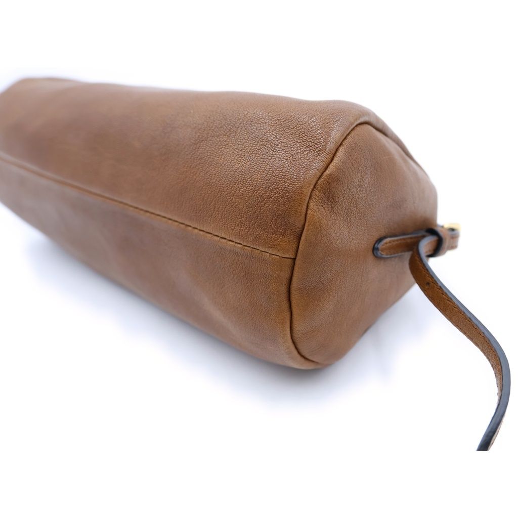 Miu Miu Nappa Leather Pouch Brown — view 5