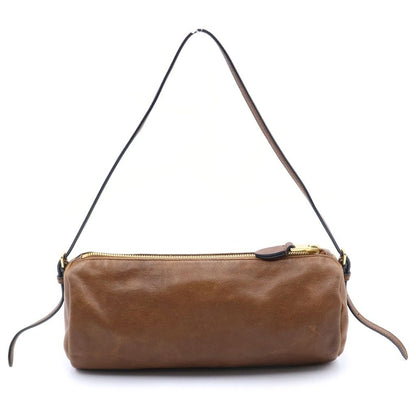 Miu Miu Nappa Leather Pouch Brown — view 2