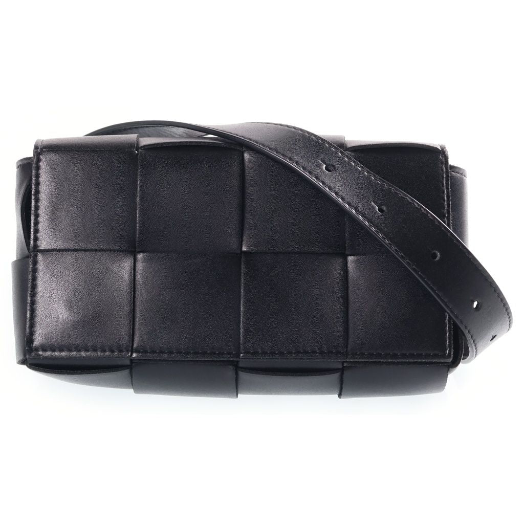 Bottega Veneta Cassette Waist Bag Black Leather