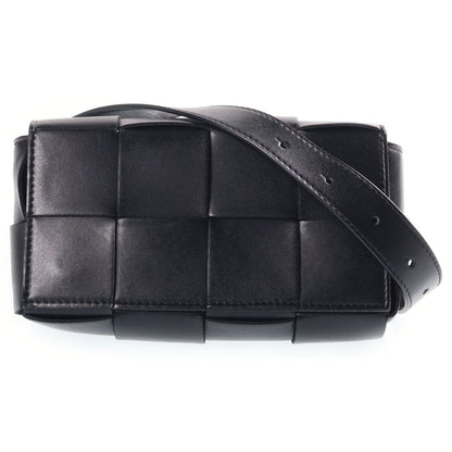 Bottega Veneta Cassette Waist Bag Black Leather