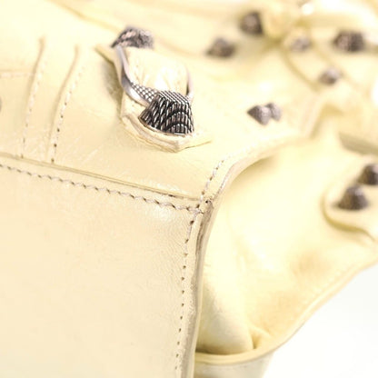 Balenciaga Neo Cagole 2-Way Shoulder Bag Light Yellow Leather S Silver — view 5