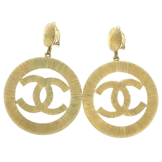 Chanel Big CC Logo Earrings Gold