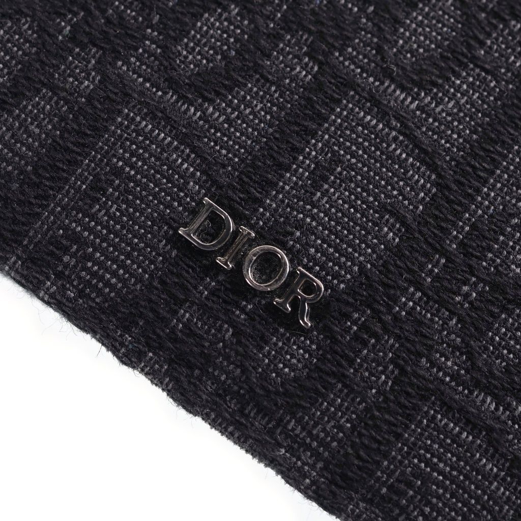 Dior Oblique Bifold Wallet Compact Card Case Black Leather Canvas — view 4