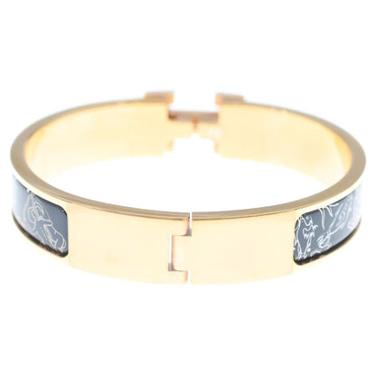 Hermes Clic H Bracelet Zodiac 18k Pink Gold Navy — view 2