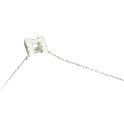 Hermes Pop H Pendant Chain Silver Ivory — view 6