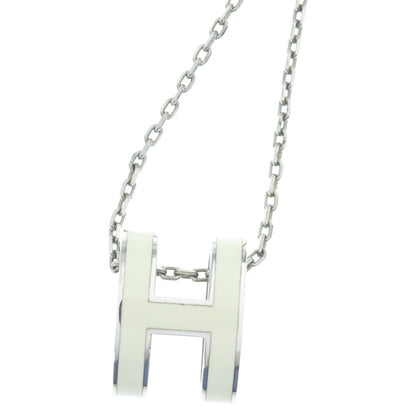 Hermes Pop H Pendant Chain Silver Ivory — view 3