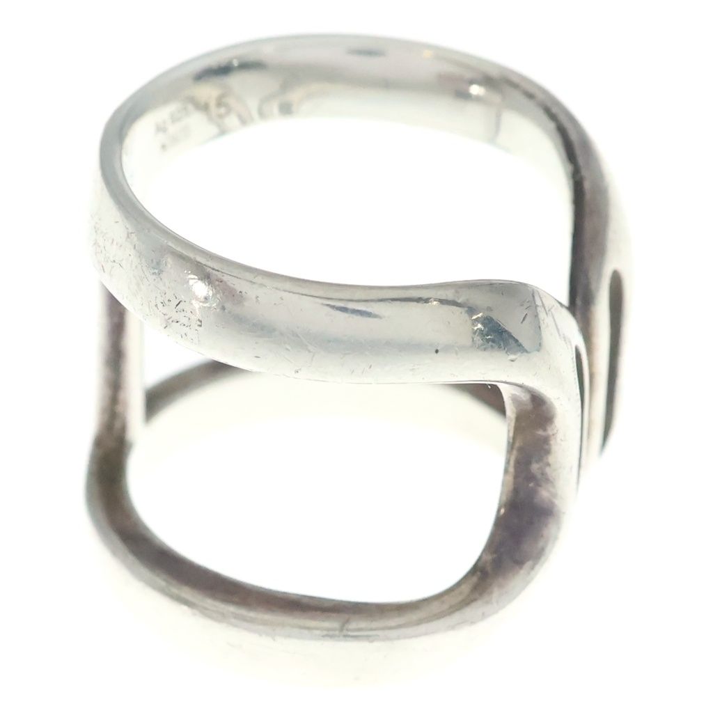 Gucci Logo Stamp Stuffa Ring Silver — view 3