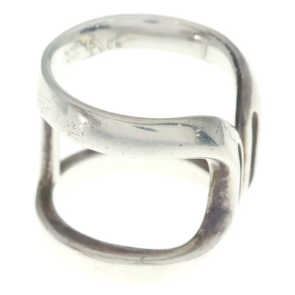 Gucci Logo Stamp Stuffa Ring Silver — view 3