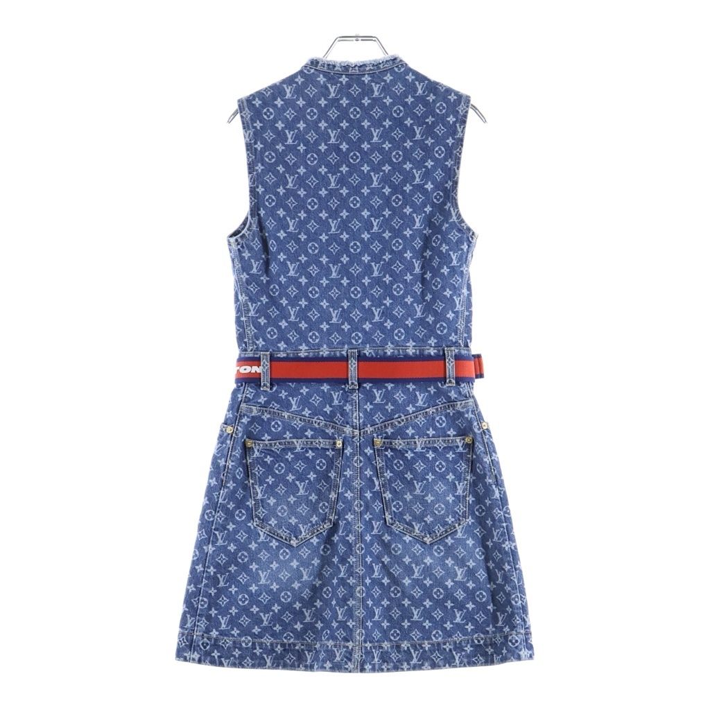 Louis Vuitton Sleeveless Monogram Dress Denim Black — view 2
