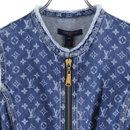 Louis Vuitton Sleeveless Monogram Dress Denim Black — view 3