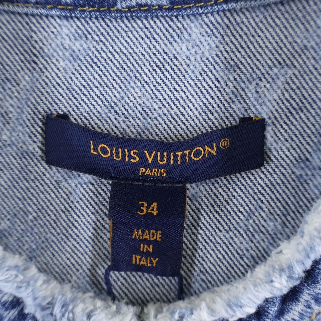 Louis Vuitton Sleeveless Monogram Dress Denim Black — view 6