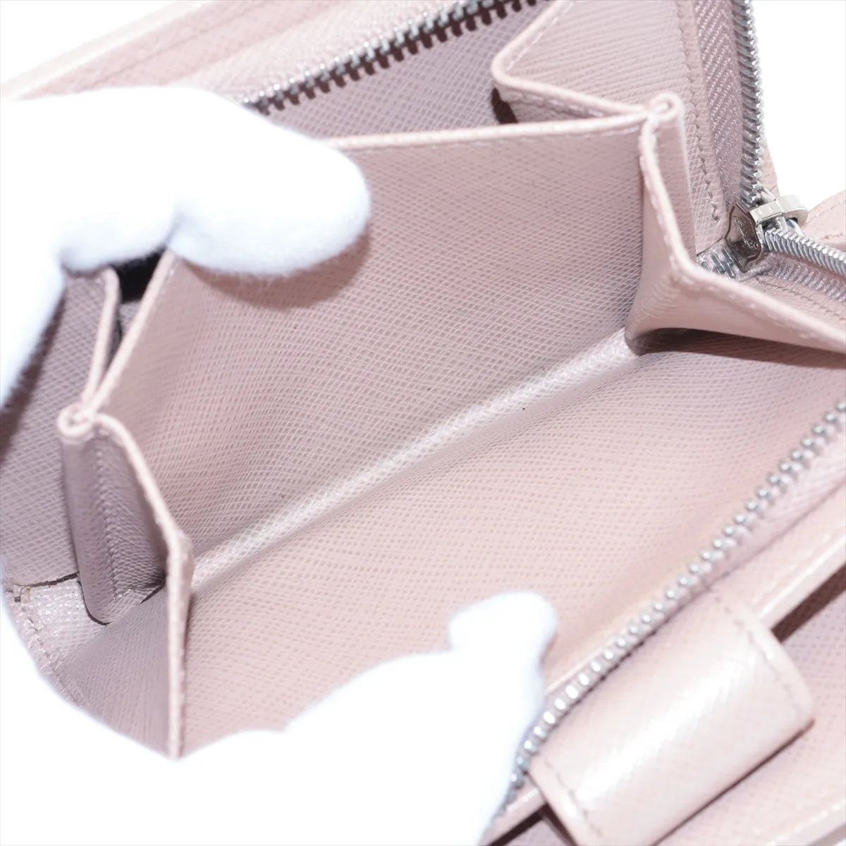 Prada Saffiano Leather Wallet Compact — view 6