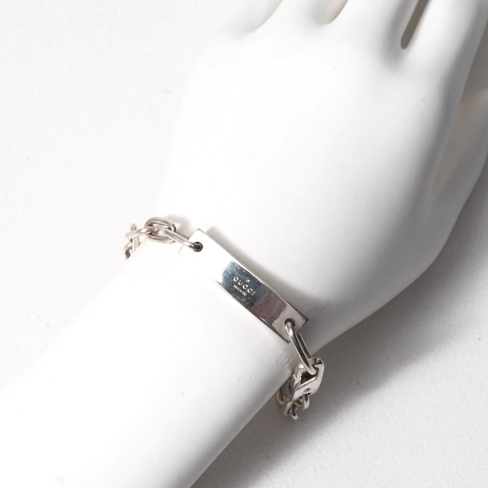 Gucci Bracelet 925 Sterling Silver Logo Plate — view 2