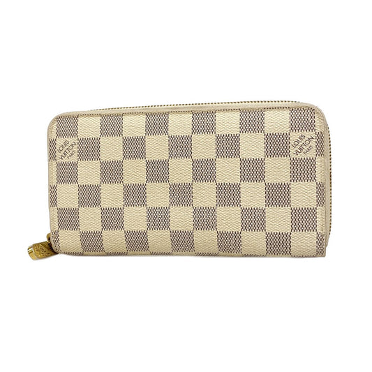 Louis Vuitton Wallet Damier Azur Zippy White