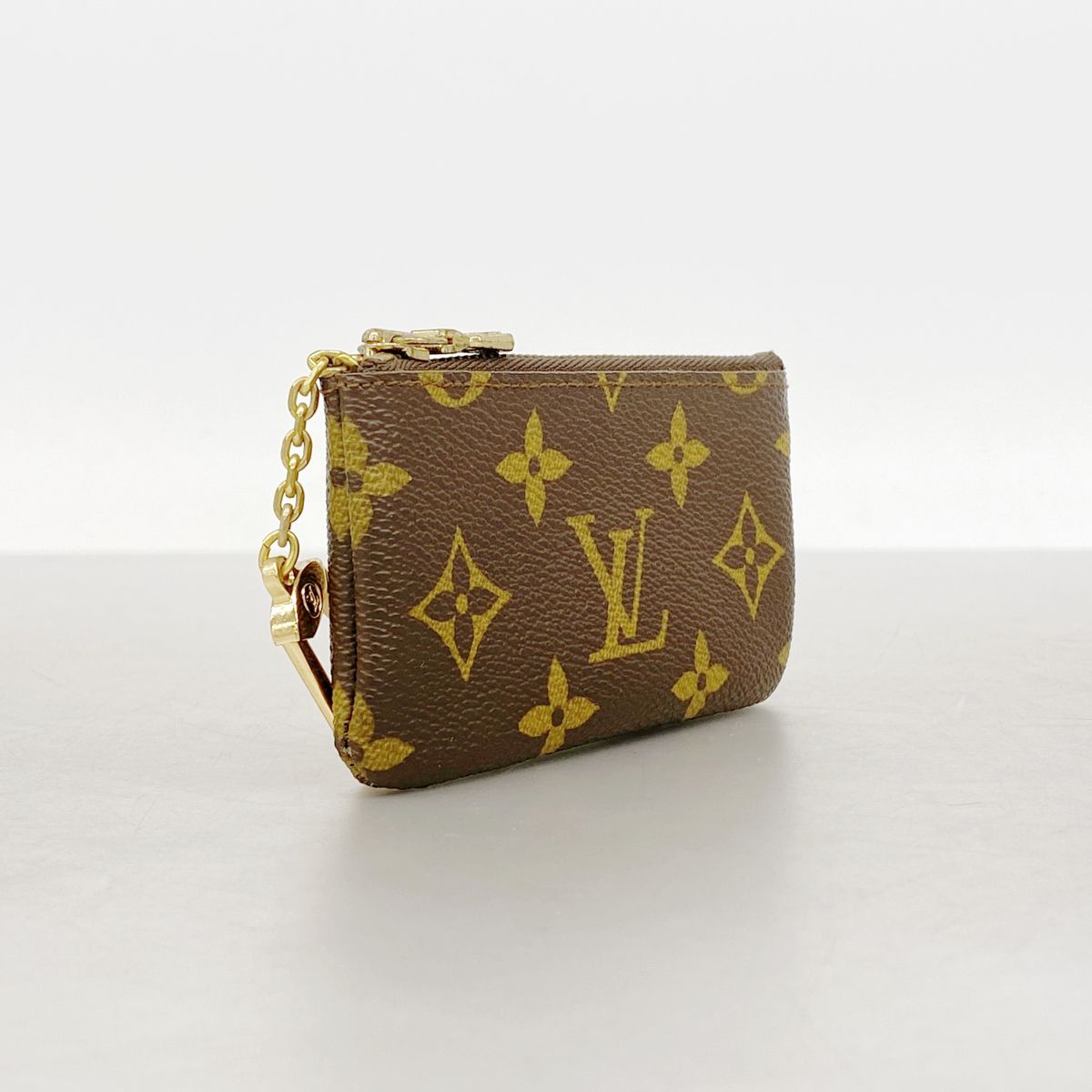 Louis Vuitton Coin Purse Monogram Pochette Cles Brown — view 2