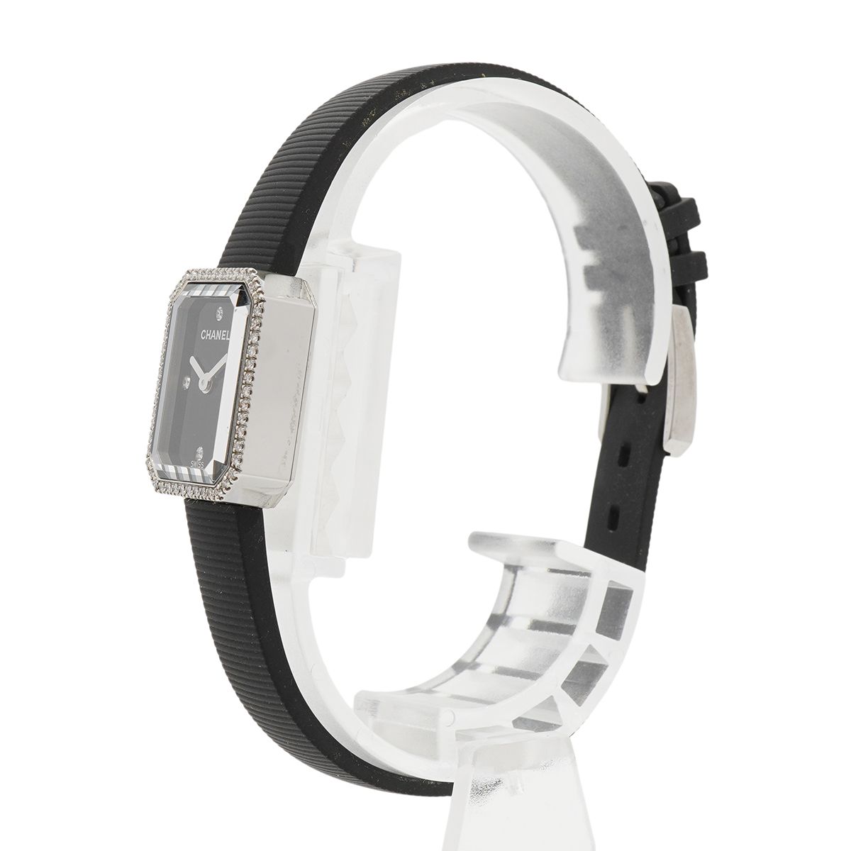Chanel Premiere Diamond Bezel Black Dial Watch — view 2