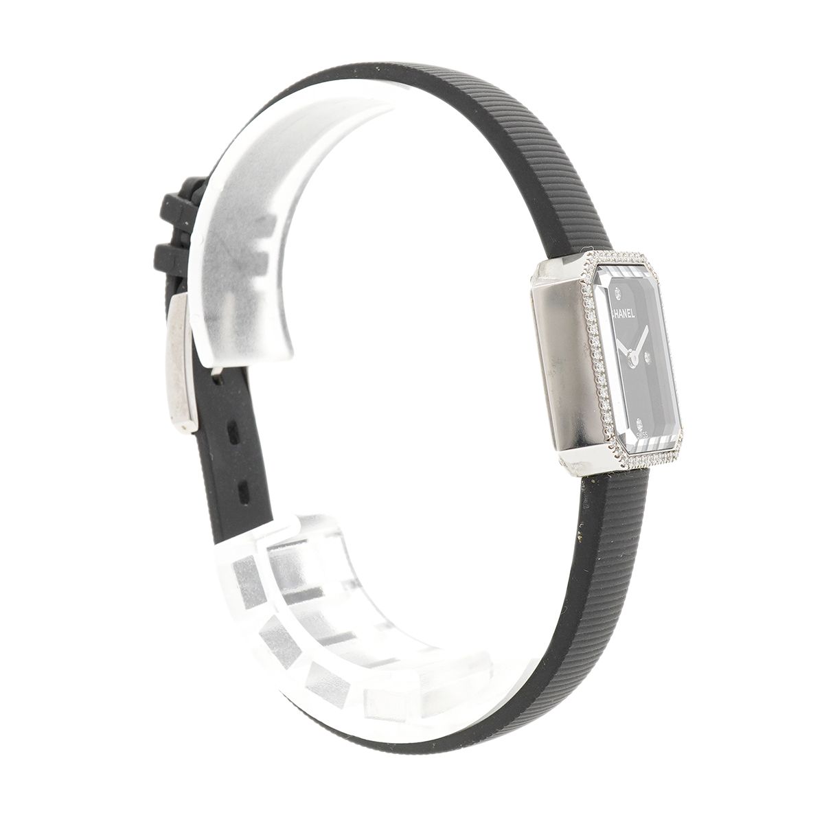 Chanel Premiere Diamond Bezel Black Dial Watch — view 3