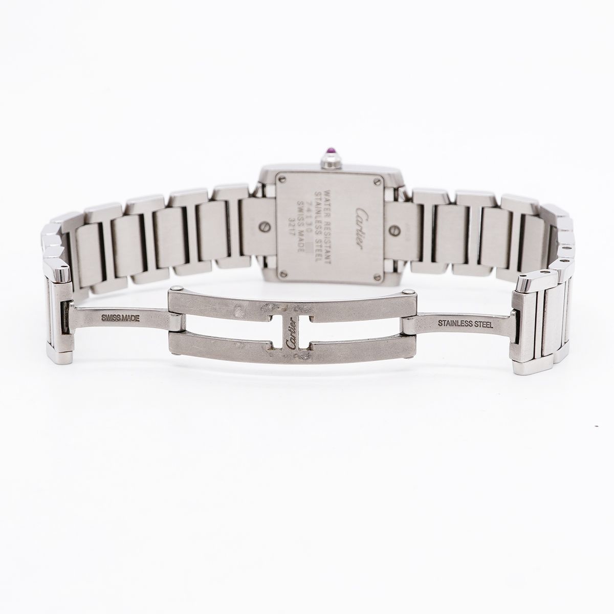 Cartier Tank Francaise SM Pink Dial Watch — view 4