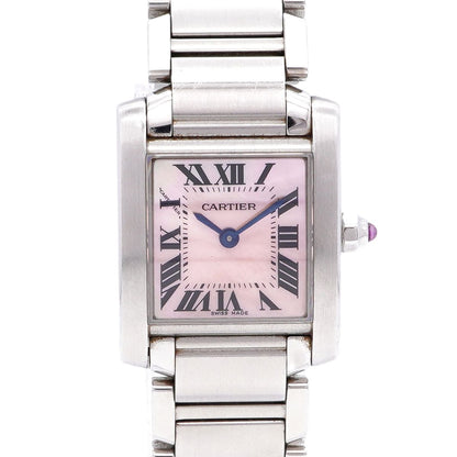 Cartier Tank Francaise SM Pink Dial Watch