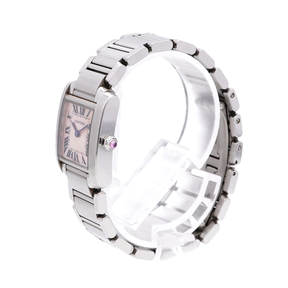 Cartier Tank Francaise SM Pink Dial Watch — view 2