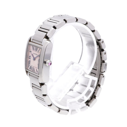 Cartier Tank Francaise SM Pink Dial Watch — view 2