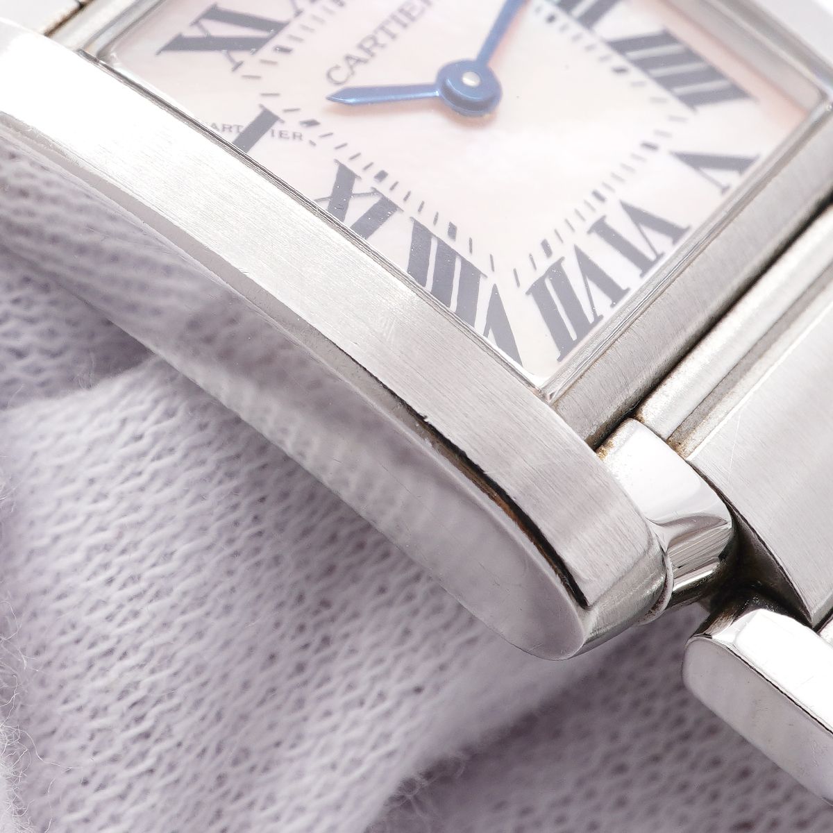 Cartier Tank Francaise SM Pink Dial Watch — view 7