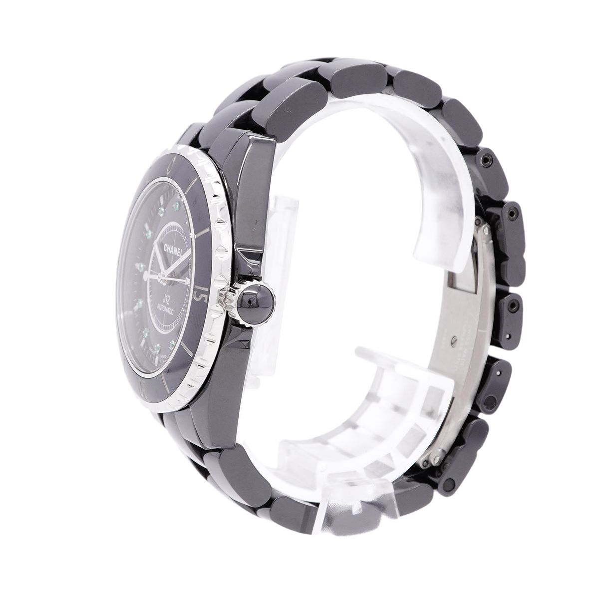 Chanel 12P Emerald Black Dial Watch — view 2