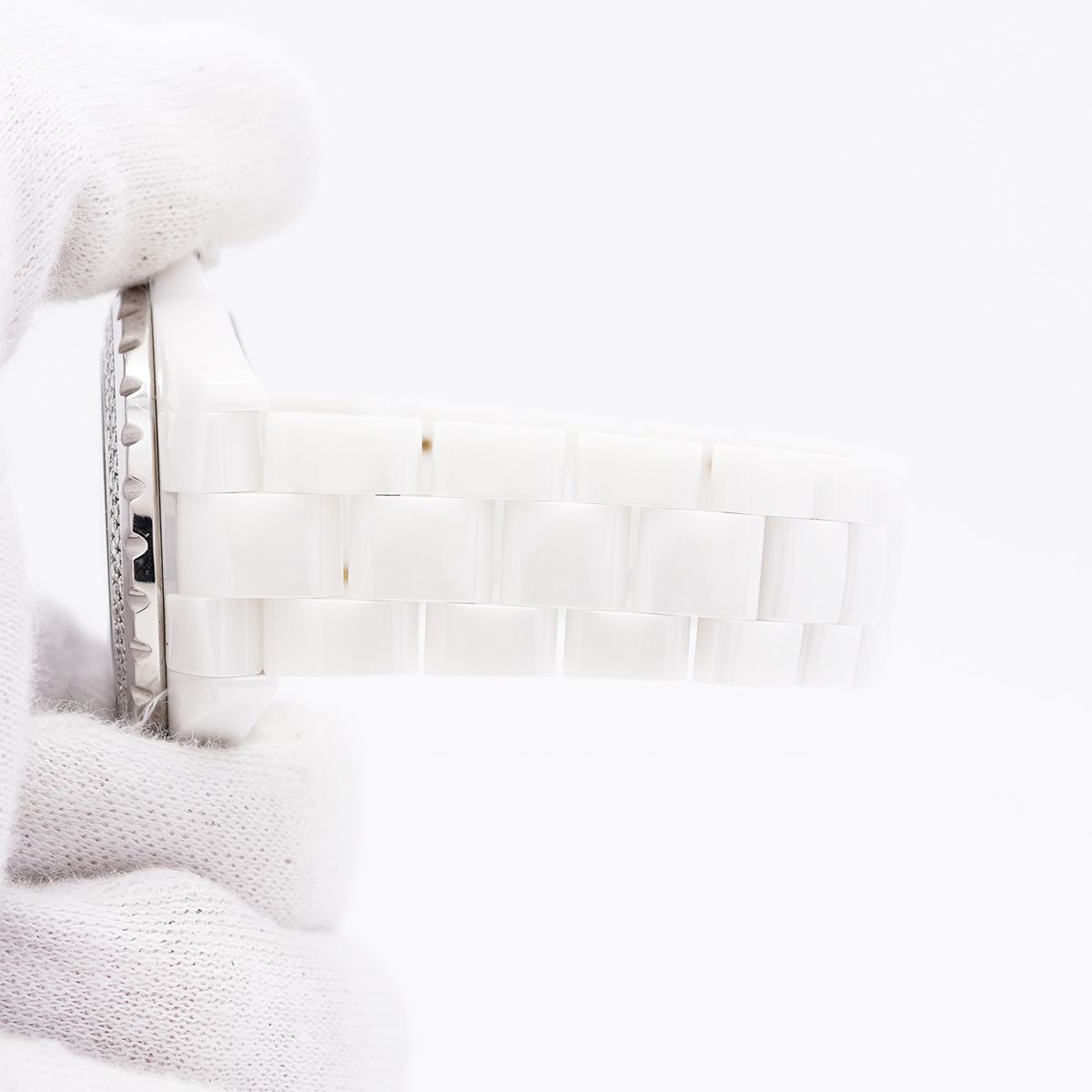 Chanel Diamond Bezel White Dial Watch — view 6