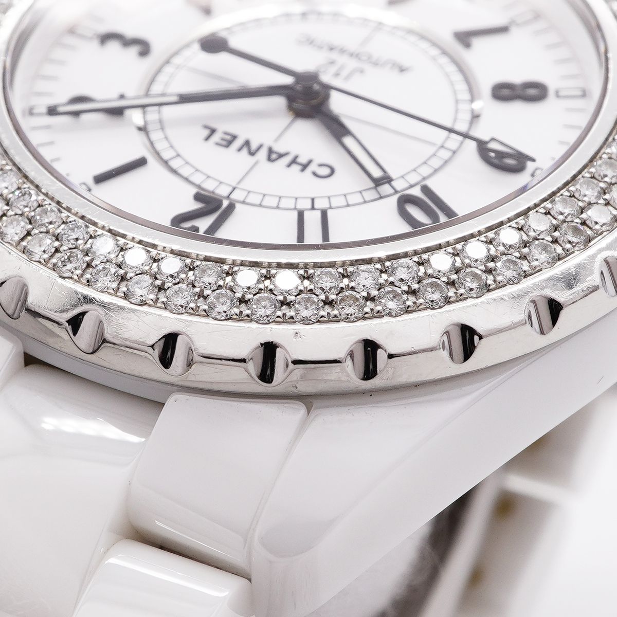 Chanel Diamond Bezel White Dial Watch — view 7