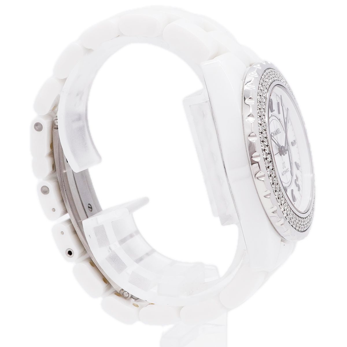 Chanel Diamond Bezel White Dial Watch — view 3