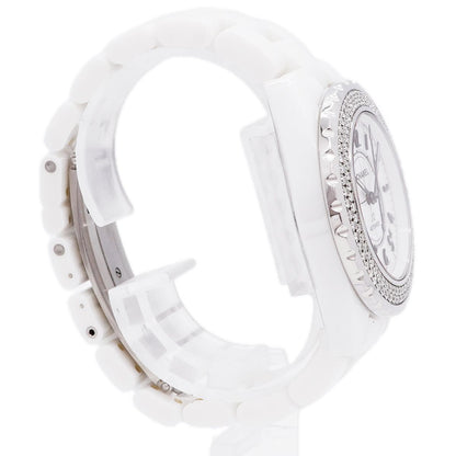 Chanel Diamond Bezel White Dial Watch — view 3