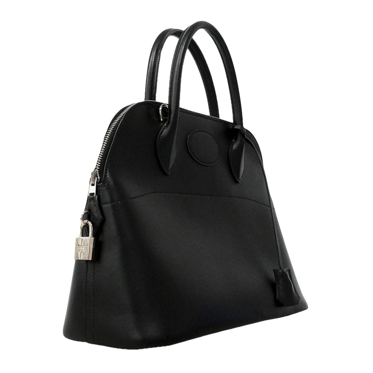 Hermes Handbag Bolide 31 Box Calf Black Silver 2-Way Bag — view 2
